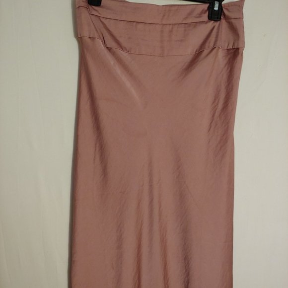 Free People Silky Flowy Boho Runway Trendy Y2K Festival Blush Maxi Skirt 12 - Picture 12 of 16
